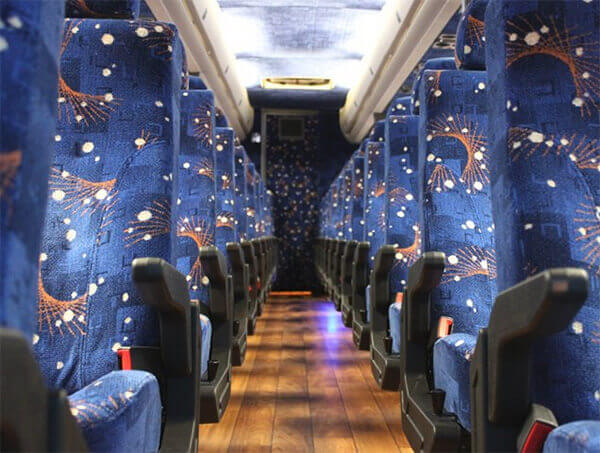 Clearwater 50 passenger Charter Bus Interior