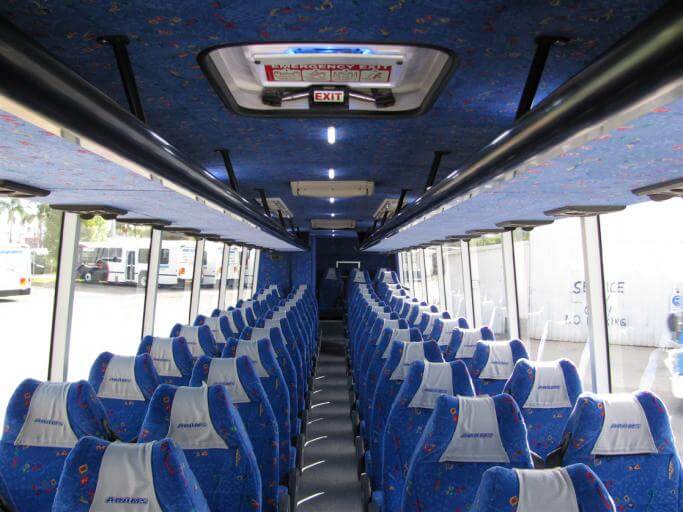Naples 56 Passenger Charter Bus Interior